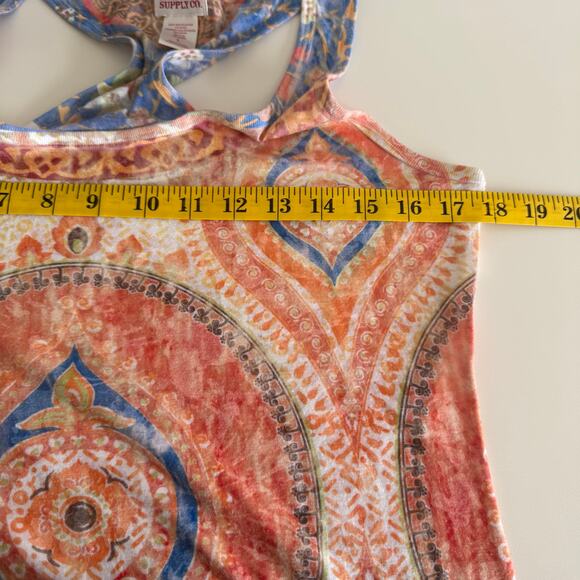 Y2K Tank Large Mossimo Supply Co Vintage Mandala Print Racerback Hippie Boho - Picture 7 of 8